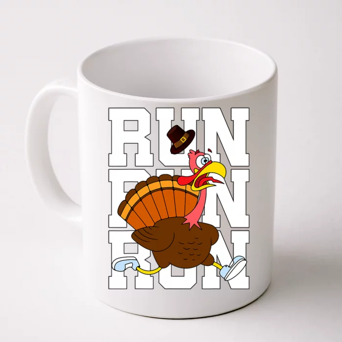 Turkey Run Costume Thanksgiving Running Turkey Trot Front & Back Coffee Mug