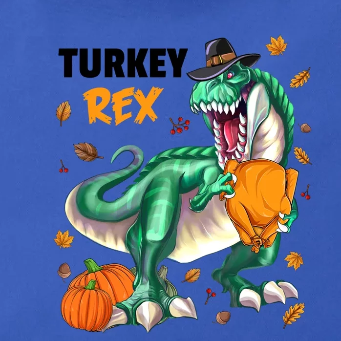 Turkey Rex Dinosaur T Rex Thanksgiving Pumpkin Gift Zip Tote Bag