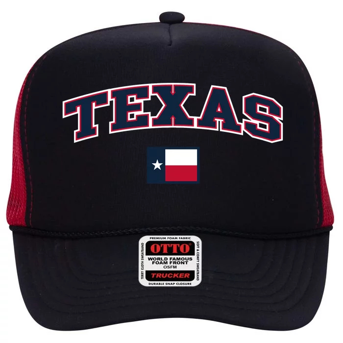 Texas Retro Design High Crown Mesh Trucker Hat