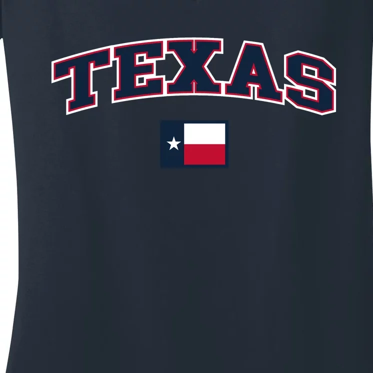 Texas Retro Design Women's V-Neck T-Shirt