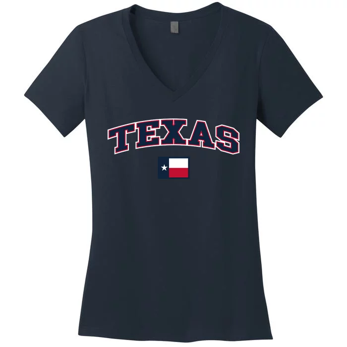 Texas Retro Design Women's V-Neck T-Shirt