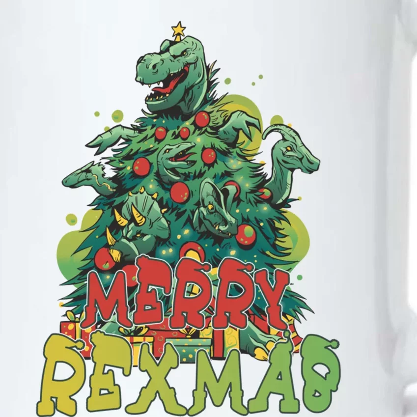 Tree Rex Dinosaur Christmas Merry Rexmas Gift Black Color Changing Mug