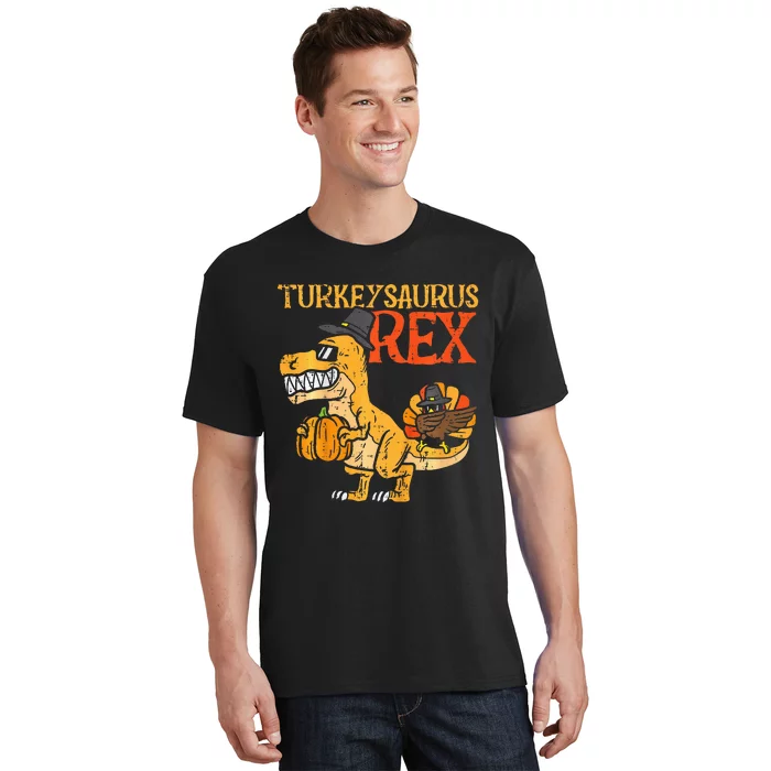 Turkeysaurus Rex Dab Turkey Dino Thanksgiving T-Shirt