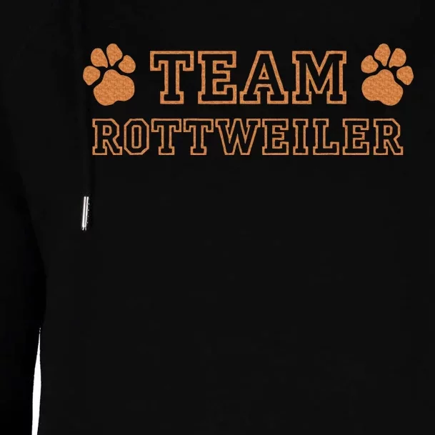 Team Rottweiler Dog Breeds Womens Funnel Neck Pullover Hood