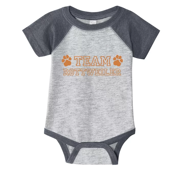 Team Rottweiler Dog Breeds Infant Baby Jersey Bodysuit