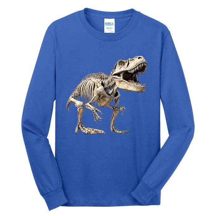 T Rex Dinosaur Prehistoric Scary Skeleton Dino Gift Tall Long Sleeve T-Shirt