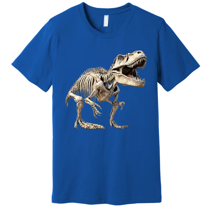 T Rex Dinosaur Prehistoric Scary Skeleton Dino Gift Premium T-Shirt