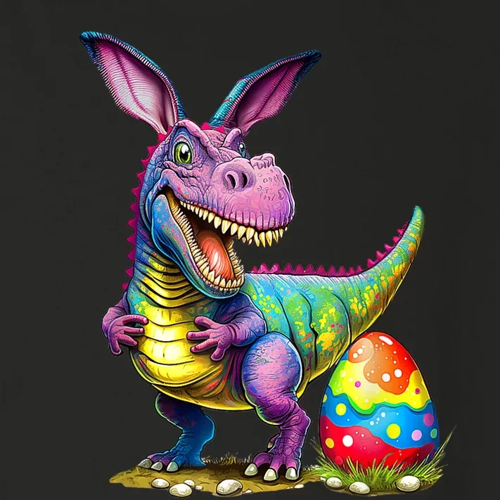 T Rex Dino Bunny Dinosaurs Hunt Eggs Happy Easter Outfit Toddler Long Sleeve Shirt