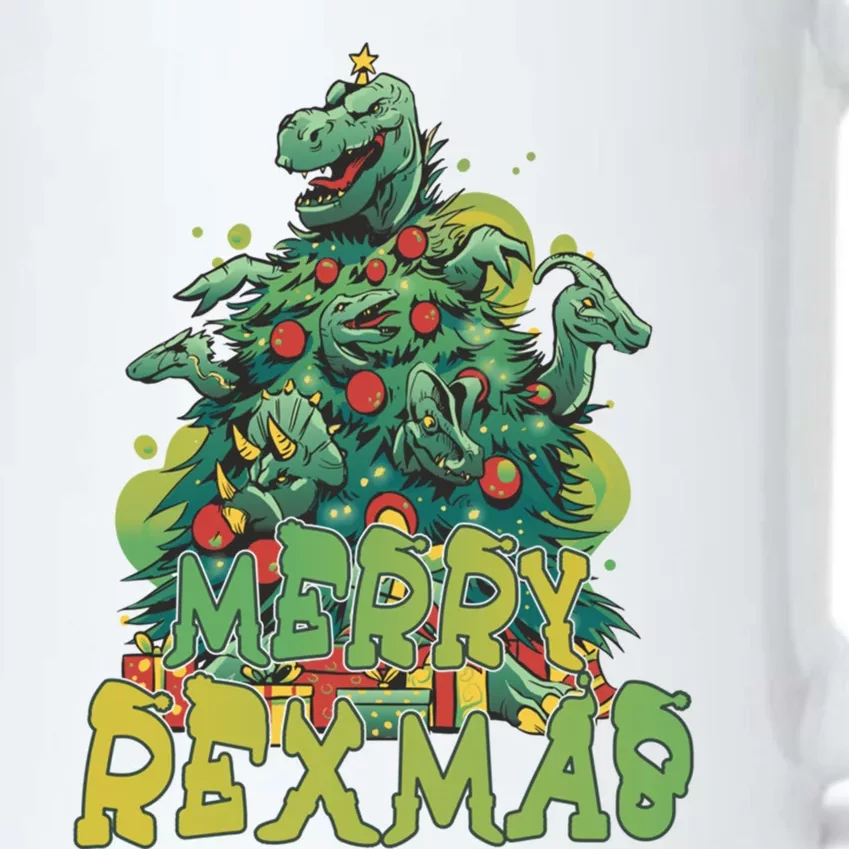 Tree Rex Dinosaur Christmas Merry Rexmas Cool Gift Black Color Changing Mug