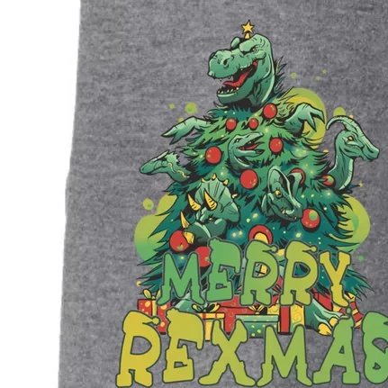 Tree Rex Dinosaur Christmas Merry Rexmas Cool Gift Doggie 3-End Fleece Hoodie