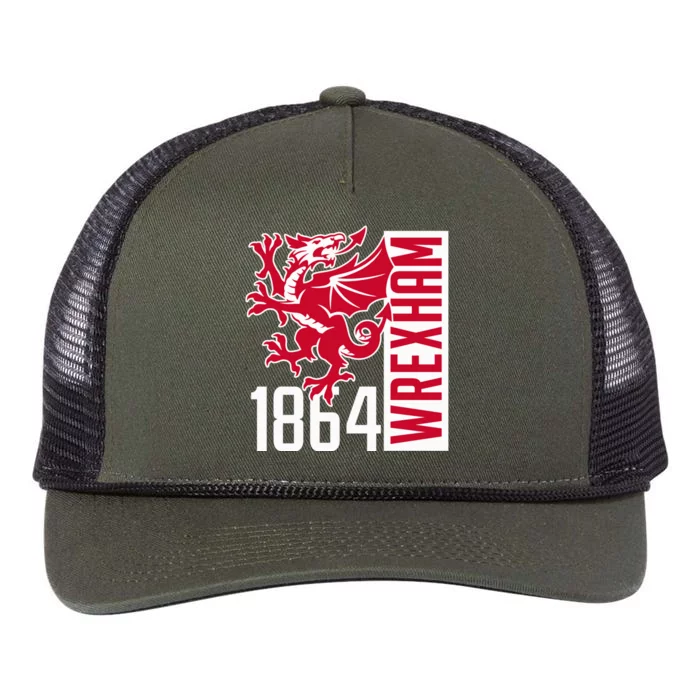 The Red Dragons Wrexham Fc Football Club Wrexham Retro Rope Trucker Hat Cap