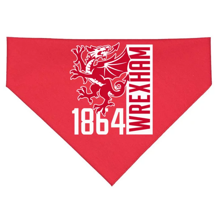 The Red Dragons Wrexham Fc Football Club Wrexham USA-Made Doggie Bandana