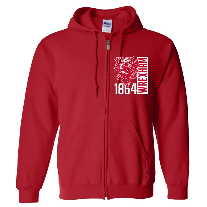 The Red Dragons Wrexham Fc Football Club Wrexham Full Zip Hoodie