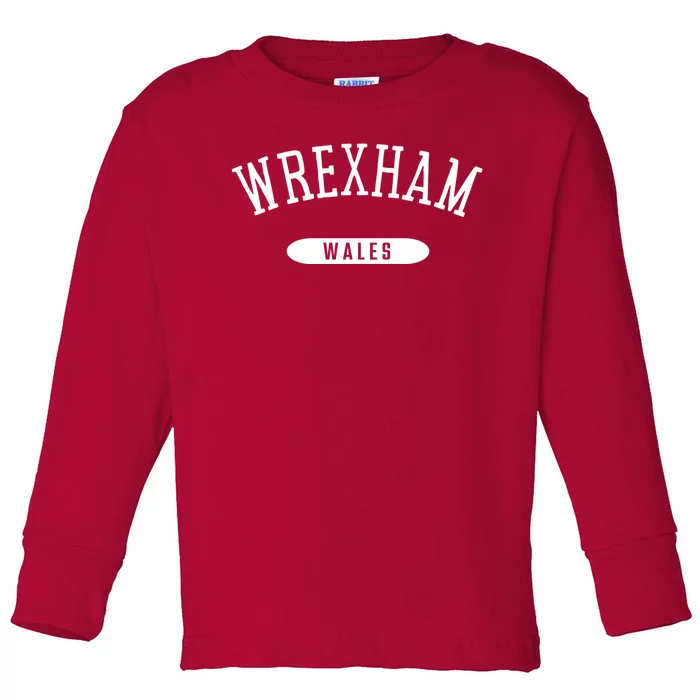 The Red Dragons Wrexham Fc Football Club Wrexham Toddler Long Sleeve Shirt