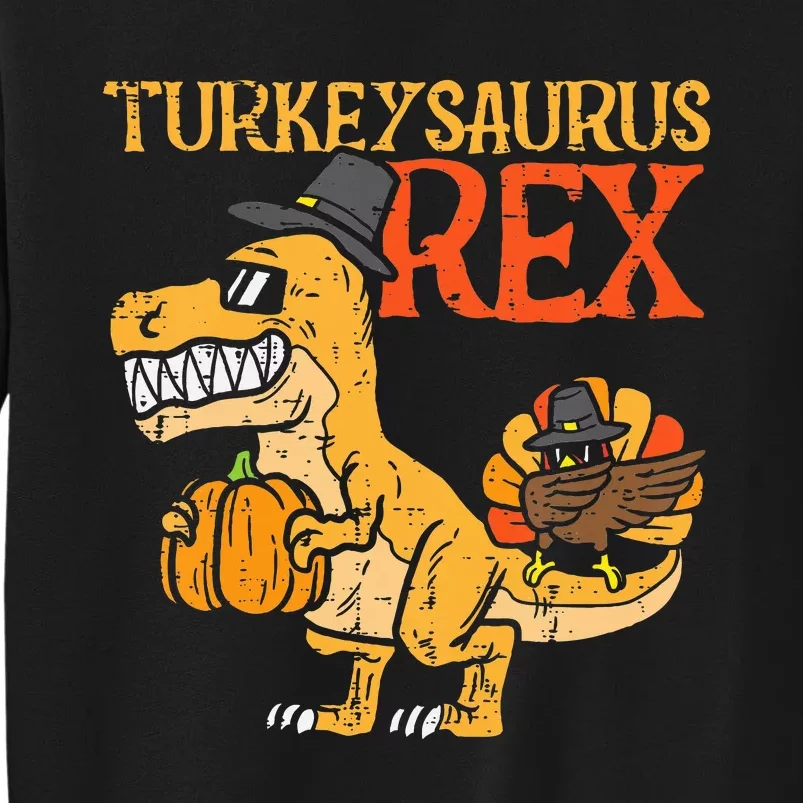 Turkeysaurus Rex Dab Turkey Dino  Thanksgiving Sweatshirt