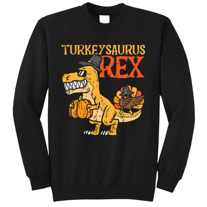 Turkeysaurus Rex Dab Turkey Dino  Thanksgiving Sweatshirt