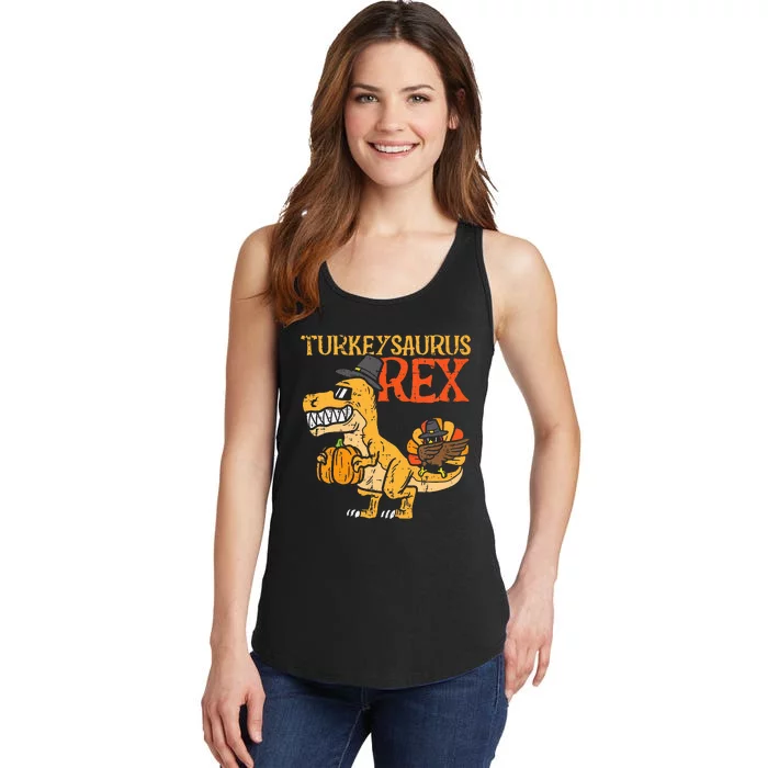 Turkeysaurus Rex Dab Turkey Dino  Thanksgiving Ladies Essential Tank