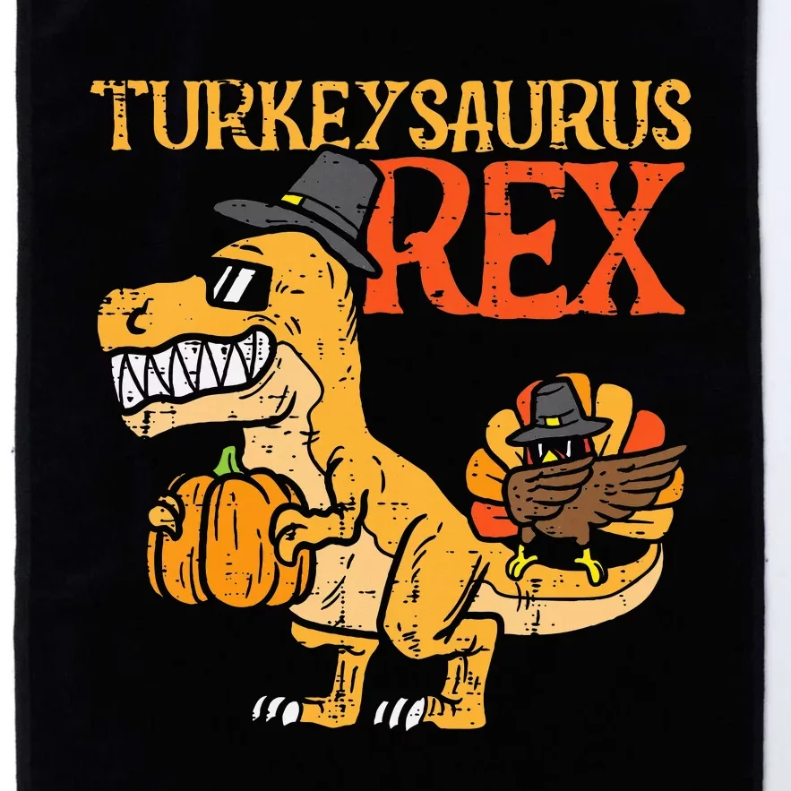 Turkeysaurus Rex Dab Turkey Dino  Thanksgiving Platinum Collection Golf Towel