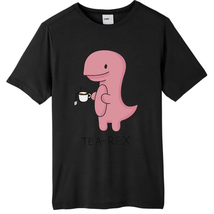 Tea rex Dinosaur Cartoon Lover Funny Cute Dino ChromaSoft Performance T-Shirt