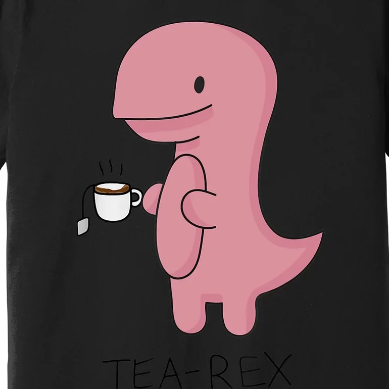 Tea rex Dinosaur Cartoon Lover Funny Cute Dino Premium T-Shirt