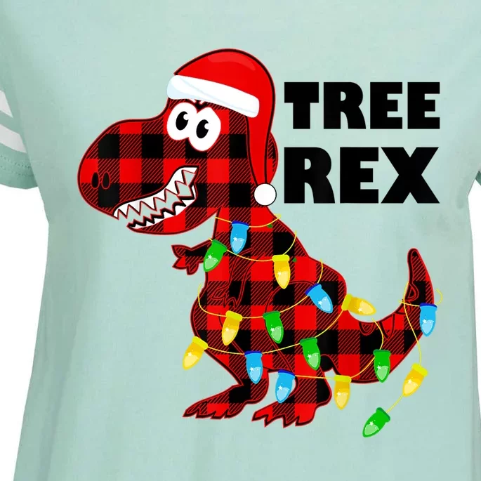 Tree Rex Dinosaur. Pun Funny Dino Christmas Pajama Gift Enza Ladies Jersey Football T-Shirt