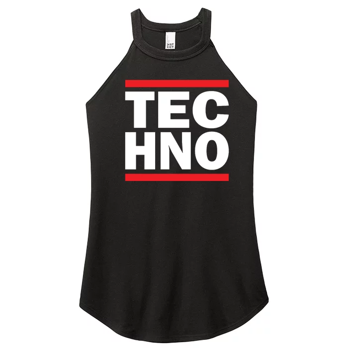 Techno Rave DJ Raver Outfit Festival Rave Wear Women’s Perfect Tri Rocker Tank