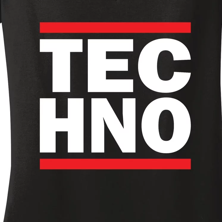 Techno Rave DJ Raver Outfit Festival Rave Wear Women's V-Neck T-Shirt