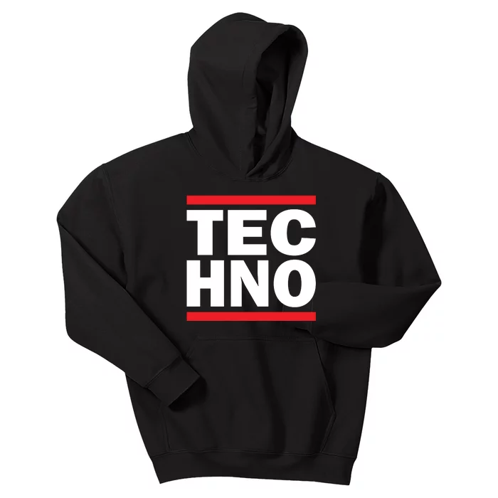 Techno Rave DJ Raver Outfit Festival Rave Wear Kids Hoodie