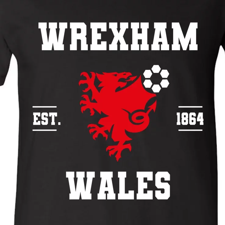 The Red Dragons Wrexham Fc Football Club Wrexham V-Neck T-Shirt