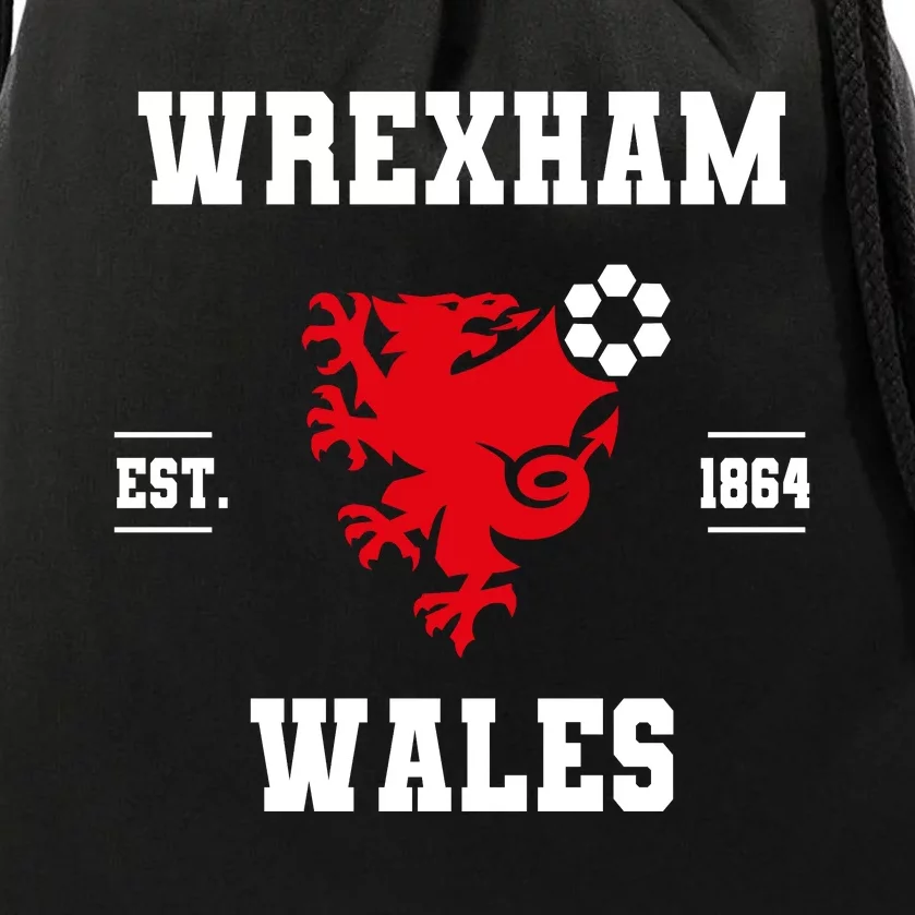 The Red Dragons Wrexham Fc Football Club Wrexham Drawstring Bag