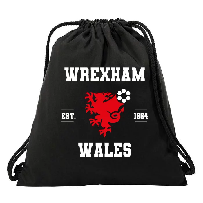 The Red Dragons Wrexham Fc Football Club Wrexham Drawstring Bag