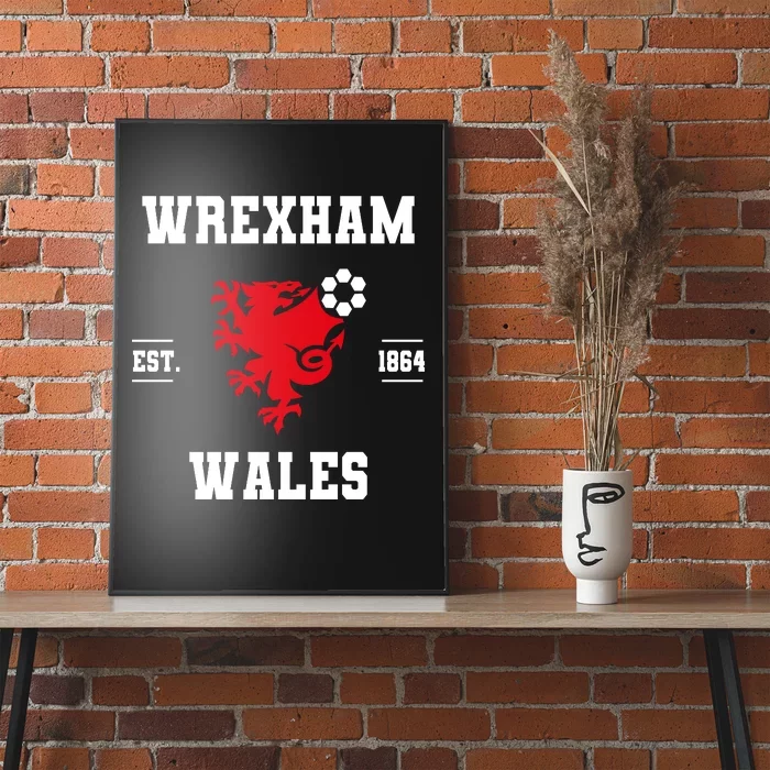 The Red Dragons Wrexham Fc Football Club Wrexham Poster