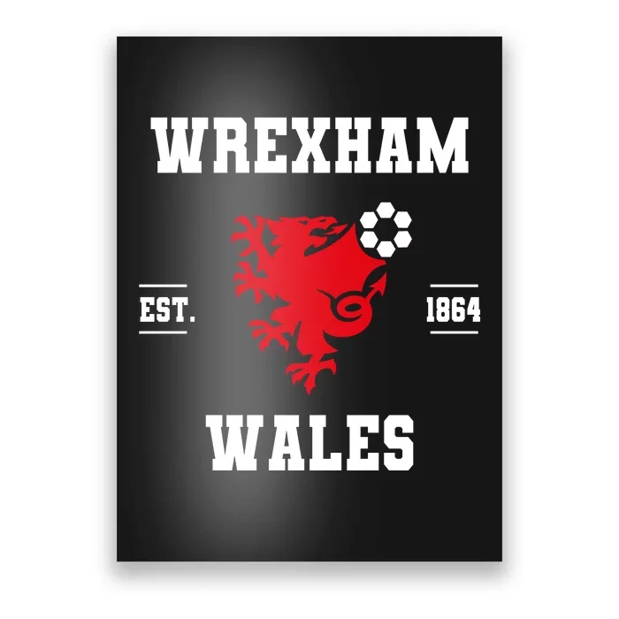 The Red Dragons Wrexham Fc Football Club Wrexham Poster