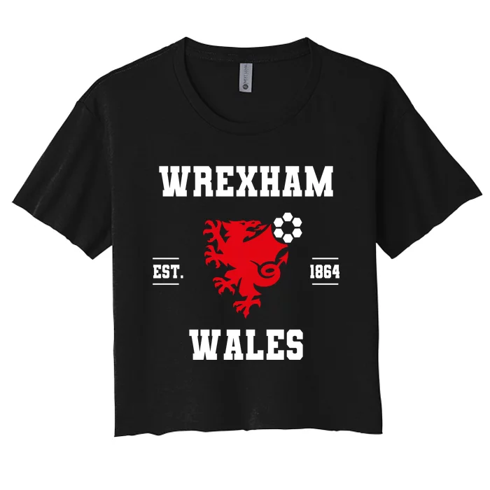 The Red Dragons Wrexham Fc Football Club Wrexham Women's Crop Top Tee