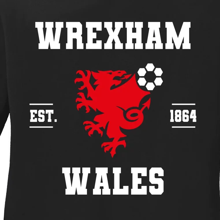 The Red Dragons Wrexham Fc Football Club Wrexham Ladies Long Sleeve Shirt