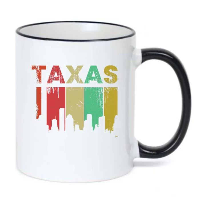 Texas Retro Drip Logo Black Color Changing Mug