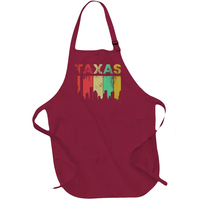 Texas Retro Drip Logo Full-Length Apron With Pocket