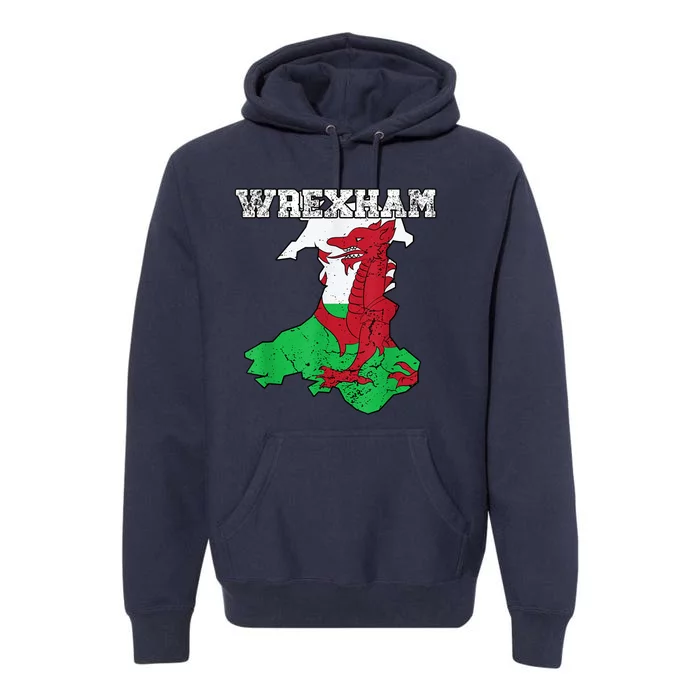 The Red Dragons Wrexham Fc Football Club Wrexham Premium Hoodie