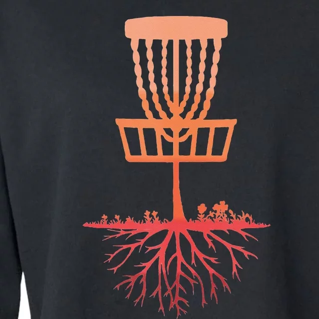 Tree Roots Disc Golf Basket Disc Golfing Frisbee Disc Golf Cropped Pullover Crew