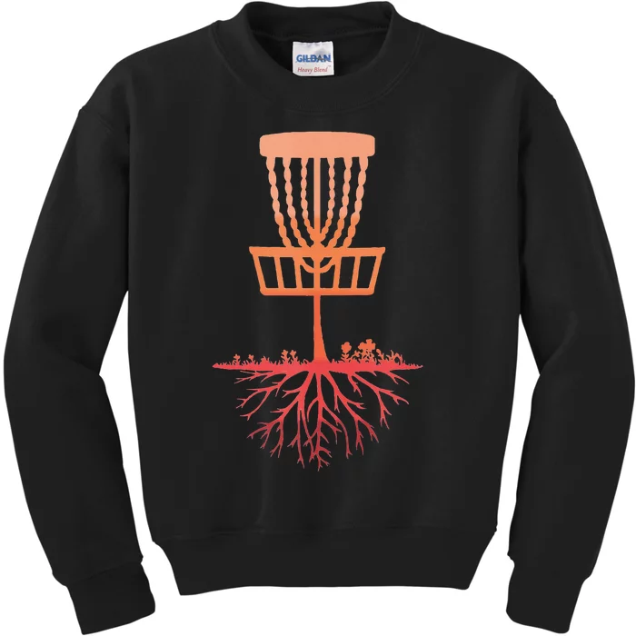 Tree Roots Disc Golf Basket Disc Golfing Frisbee Disc Golf Kids Sweatshirt