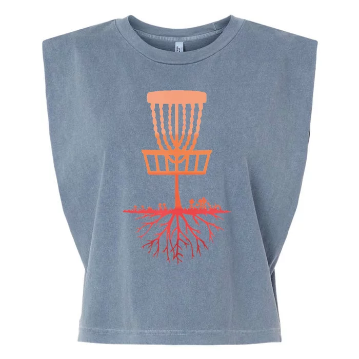 Tree Roots Disc Golf Basket Disc Golfing Frisbee Disc Golf Garment-Dyed Women's Muscle Tee