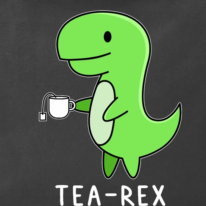 Tea Rex Dinosaur Zip Tote Bag