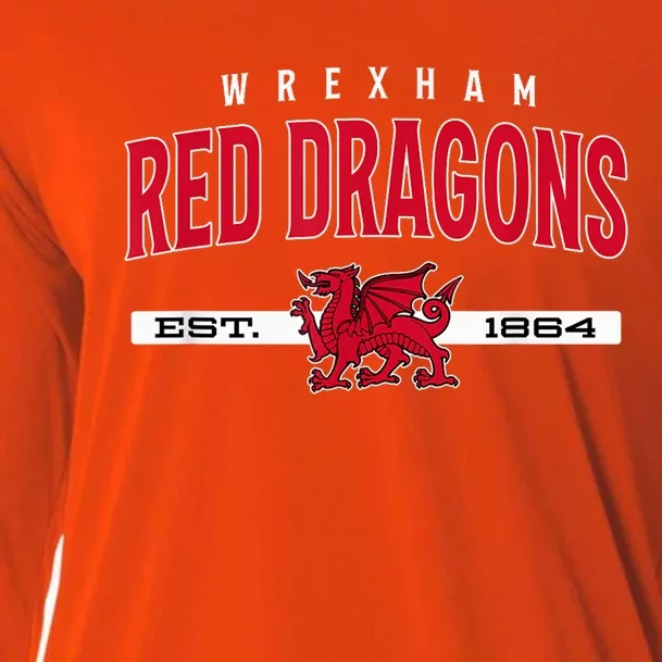 The Red Dragons Wrexham Fc Football Club Wrexham Cooling Performance Long Sleeve Crew