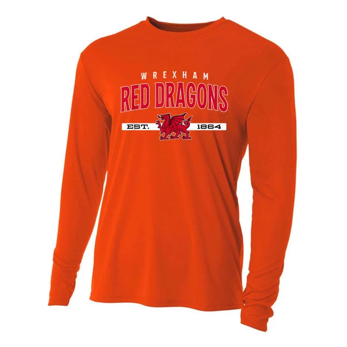 The Red Dragons Wrexham Fc Football Club Wrexham Cooling Performance Long Sleeve Crew