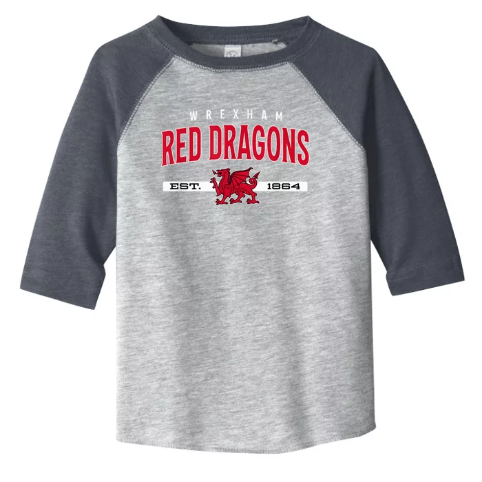 The Red Dragons Wrexham Fc Football Club Wrexham Toddler Fine Jersey T-Shirt