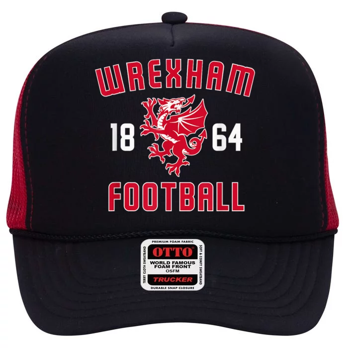 The Red Dragons Wrexham Fc Football Club Wrexham High Crown Mesh Trucker Hat