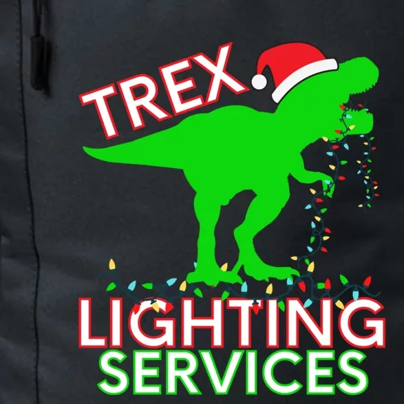 T Rex Dinosaur Christmas Lighting Tree Rex Gift Daily Commute Backpack