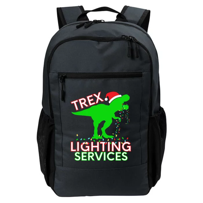 T Rex Dinosaur Christmas Lighting Tree Rex Gift Daily Commute Backpack