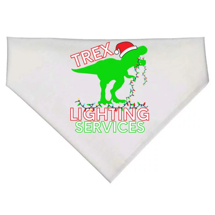 T Rex Dinosaur Christmas Lighting Tree Rex Gift USA-Made Doggie Bandana