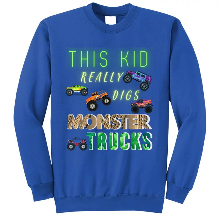 This Really Digs Monster Trucks Cute Gift Tall Sweatshirt